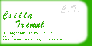 csilla trimml business card